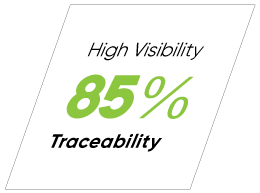 High Visibility 85% Traceability