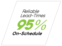 Reliable Lead-times 95% On-Schedule